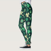 Donkergroen St Patrick met geluk shamrock patroon Leggings (Links)