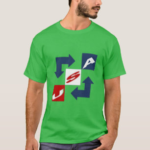 Donkergroen T-shirt met klaver DESIGN USA