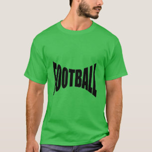Donkergroen T-shirt met klaver FOOTBALL