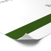 Donkergroen ter nagedachtenis van onze klasgenoten poster (Hoek)