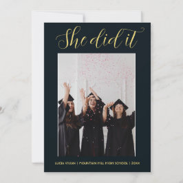 Donkergroen thema Typografie Foto Afstuderen Kaart