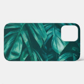 Donkergroen, tropisch oerwouden blad. Case-Mate iPhone case (Achterkant (horizontaal))