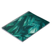 Donkergroen, tropisch oerwouden blad. notitieboek (Linkerzijde)