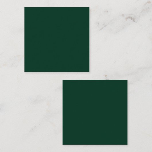 Donkergroen vierkant Visitekaartje (Voorkant / Achterkant)