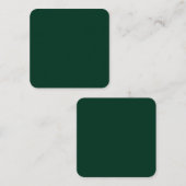 Donkergroen vierkant Visitekaartje (Voorkant / Achterkant)