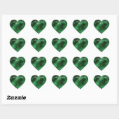 Donkergroen Voeg je eigen tekst Heart Sticker toe (Vel)