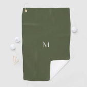 donkergroen - voeg monogram toe golfhanddoek (Insitu)