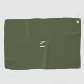 donkergroen - voeg monogram toe golfhanddoek (Horizontaal)