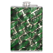 Donkergroen wandeffect en donkerste bubbels? heupfles (Achterkant)