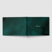 Donkergroen watercolor monogram – Persoonlijk gema Gastenboek (Volledig)