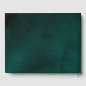 Donkergroen waterverfmonogram – Persoonlijk gemaak Gastenboek (Achterkant)