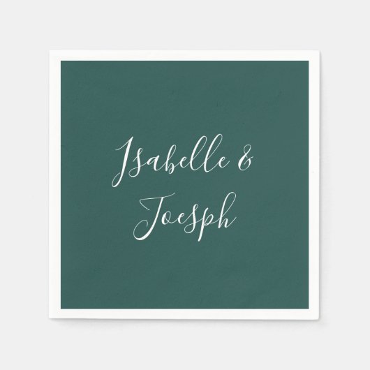 Donkergroen | Weddenschap Napkins Servet (Voorkant)