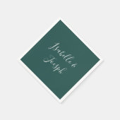Donkergroen | Weddenschap Napkins Servet (Hoek)