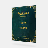  donkergroen welkom acryl bord (Hoek)