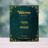 donkergroen welkom acryl bord (Neutraal)