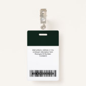 Donkergroen Werknemersnaam Business Logo Personeel Badge (Achterkant met clip)