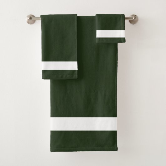 Donkergroen wit cadeau bad handdoek (Insitu)