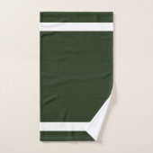 Donkergroen wit cadeau bad handdoek (Handdoek)