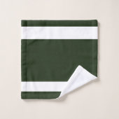 Donkergroen wit cadeau bad handdoek (Wasdoekje)