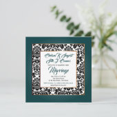 Donkergroen, wit en zwart kaart (Staand voorkant)