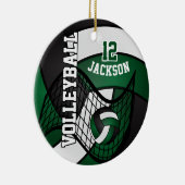 Donkergroen, wit en zwart 🏐 keramisch ornament (Rechts)