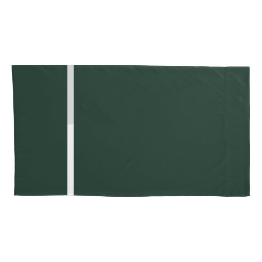 Donkergroen + witte Kussensloop (Achterkant-Rechts)