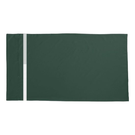 Donkergroen + witte Kussensloop (Achterkant-Links)