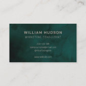 Donkergroen Zee minimalistisch modern Pro B Visitekaartje (Achterkant)