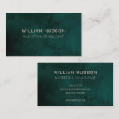 Donkergroen Zee minimalistisch modern Pro B Visitekaartje (Voorkant / Achterkant)