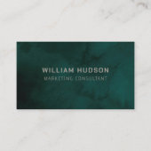 Donkergroen Zee minimalistisch modern Pro B Visitekaartje (Voorkant)