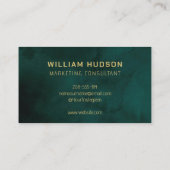 Donkergroen Zee minimalistisch modern Pro B Visitekaartje (Achterkant)