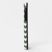 Donkergroen Zig Zag Stripe Patroon Case-Mate iPhone Case (Achterkant/links)