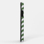 Donkergroen Zig Zag Stripe Patroon Case-Mate iPhone Case (Achterkant/rechts)