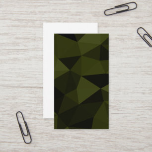 Donkergroen zwart geometrisch meshpatroon cool  visitekaartje
