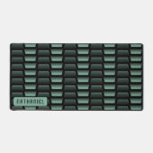 Donkergroen Zwart Industrieel Roestvrij staalkunst Bureaumat (Voorkant)