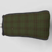 Donkergroen zwart Tartan heeft een Schots patroon Golfheadcover (Voorkant)