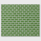 Donkergroene, 8-bits, gepixeleerde stijlblokken cadeaupapier (Vlak)