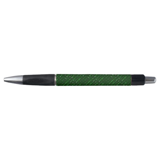 Donkergroene aangepaste pen - Emmy Rubber grip Pen (Voorkant)