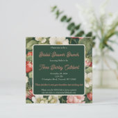 Donkergroene aardbeien & crème Vrijgezellenfeest Kaart (Staand voorkant)