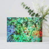Donkergroene abstracte uitnodiging, Kalme groene a Kaart (Staand voorkant)