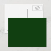 Donkergroene achtergrond briefkaart (Voorkant / Achterkant)