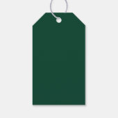 Donkergroene afstudeerfeest aangepast cadeaulabel (Achterkant)