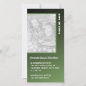 Donkergroene Afstuderen aankondiging (Voorkant)