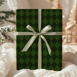 Donkergroene Argyle-cadeaupapier Cadeaupapier