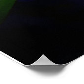 Donkergroene bladeren en regendruppels poster (Hoek)