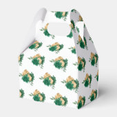 Donkergroene bloemen 21e verjaardag bedankdoosjes (Achterkant)