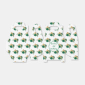 Donkergroene bloemen 21e verjaardag bedankdoosjes (Uitgevouwen)