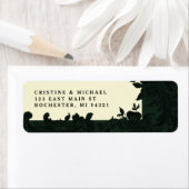 Donkergroene bloemsierbloem Victoriaans Etiket (Insitu)