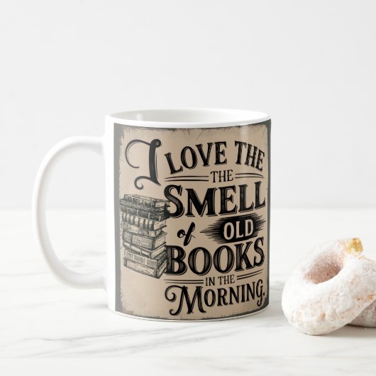 donkergroene boekliefhebbers mok (Met donut)