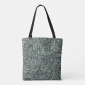 Donkergroene bosvee Fox Rabbit Owl Kerstmis Tote Bag (Achterkant)